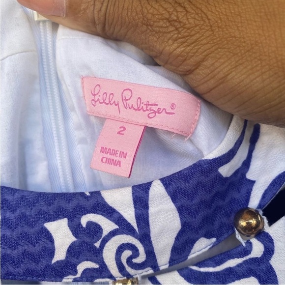 Lilly Pulitzer Blue and White Midi Dress - Picture 3 of 6